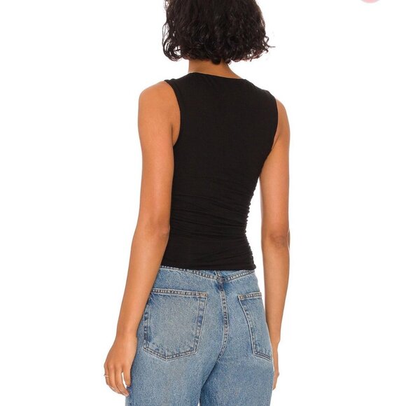 Revolve black side ruched full length tank top🖤🍸 - Picture 5 of 7